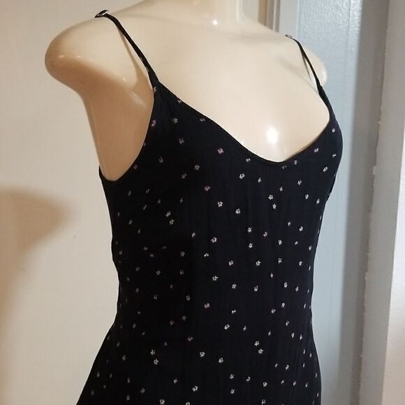 Bella Dahl Black Plaid 100% Rayon Lace Up Tank Dress XS - Picture 6 of 15